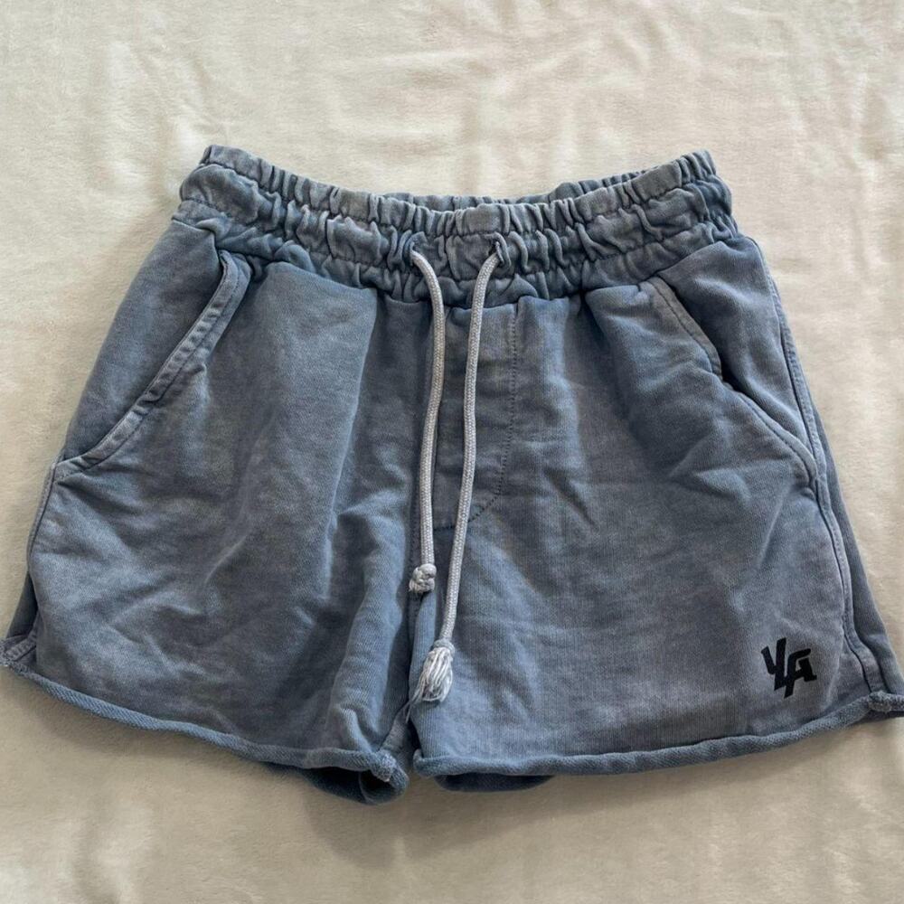 YoungLA French Terry Sweat Shorts Blue Women's Small